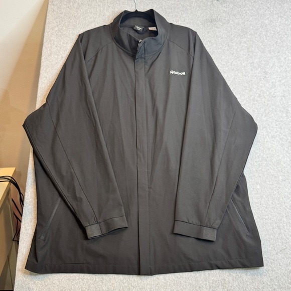 Reebok Other - Reebok Golf Jacket Mens 3XL Black Full Zip Lightweight Windbreaker‎ Coat